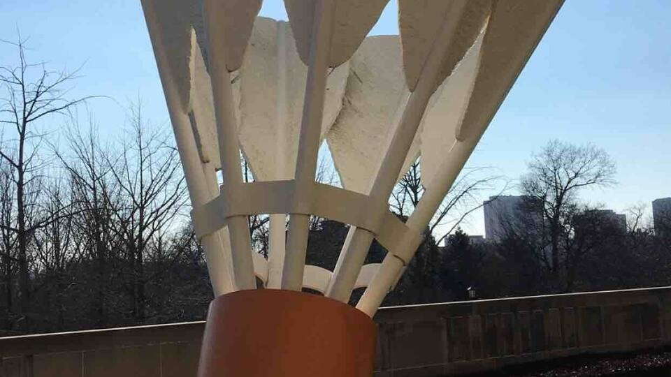 One of numerous outdoor sculptures at the NAM in Kansas City!