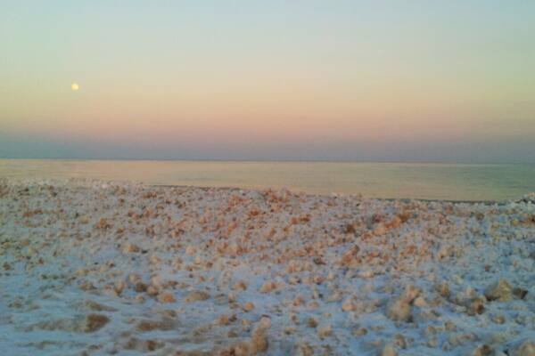 Lake Michigan in February #snow
