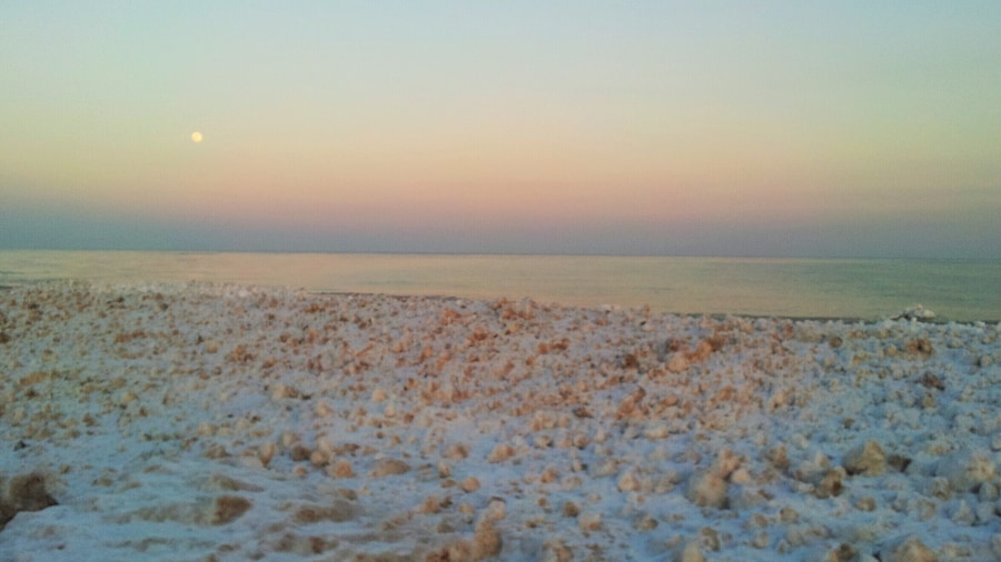 Lake Michigan in February #snow