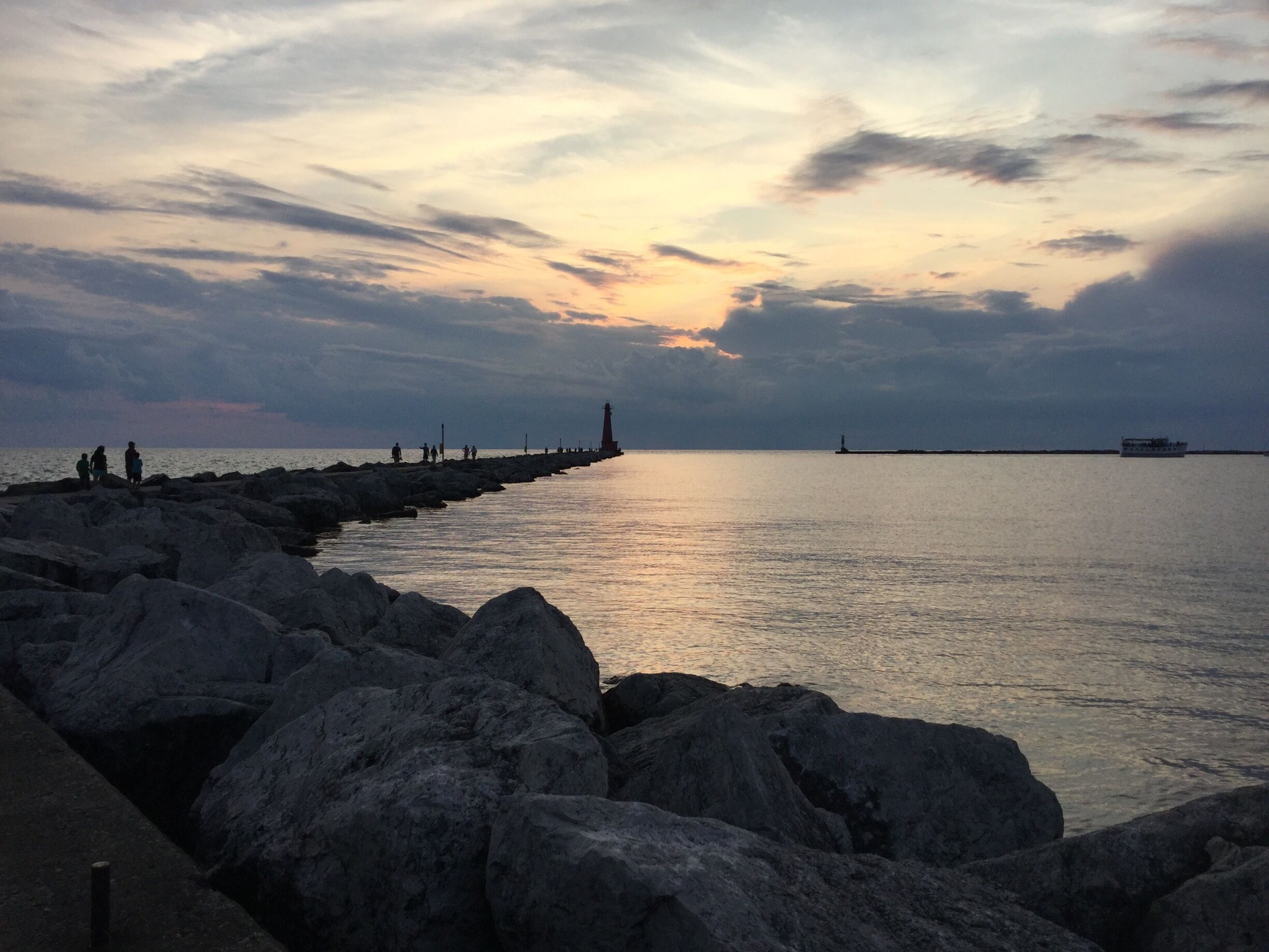 Sunset in Michigan Lake