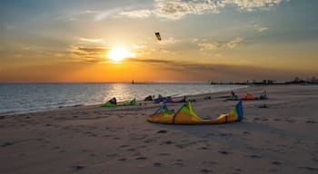 Pere Marquette beach is also known as a great beach for kite surfers with the winds coming off the lake.