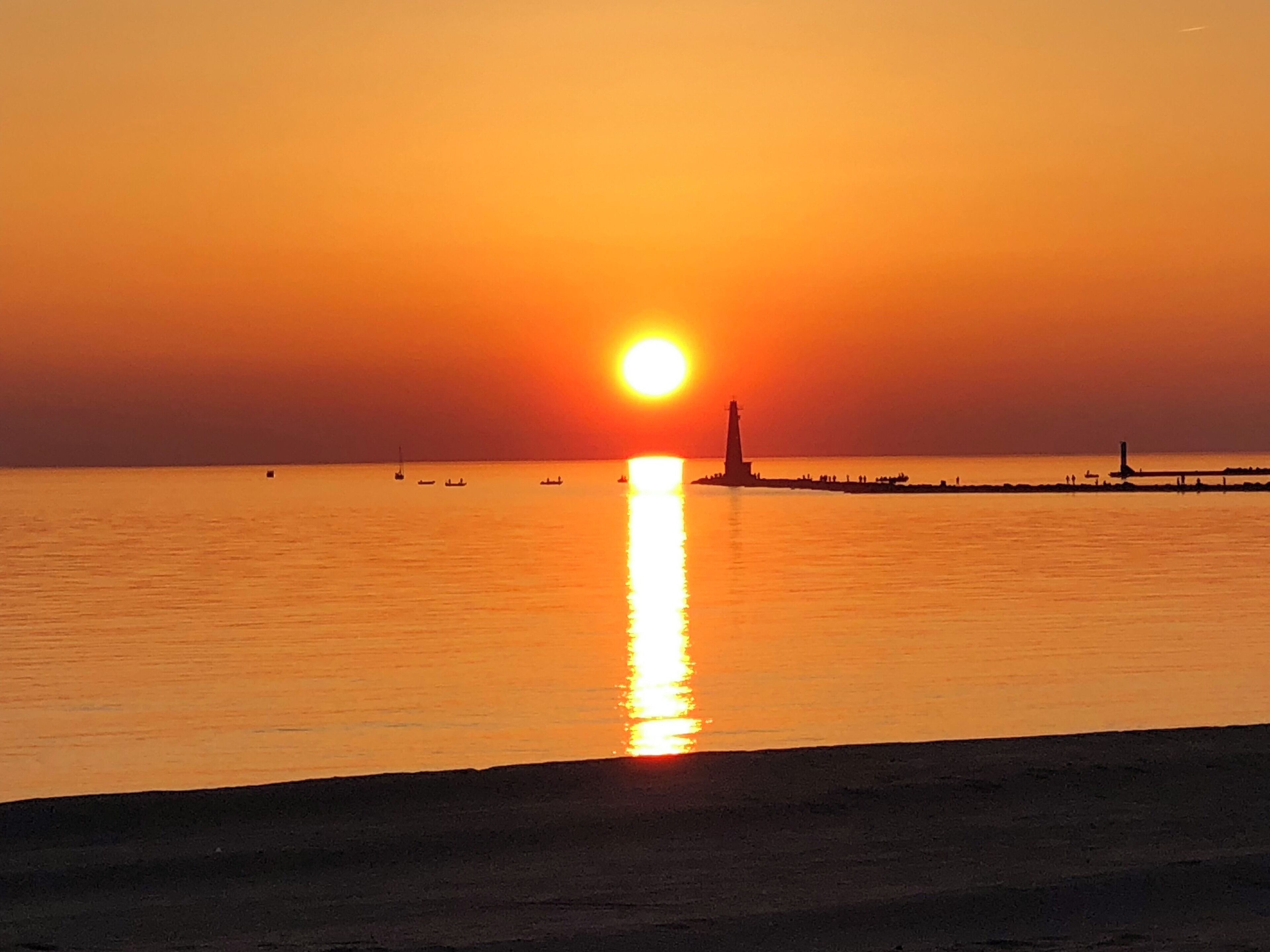 Muskegon’s amazing view of a Pure Michigan sunset.