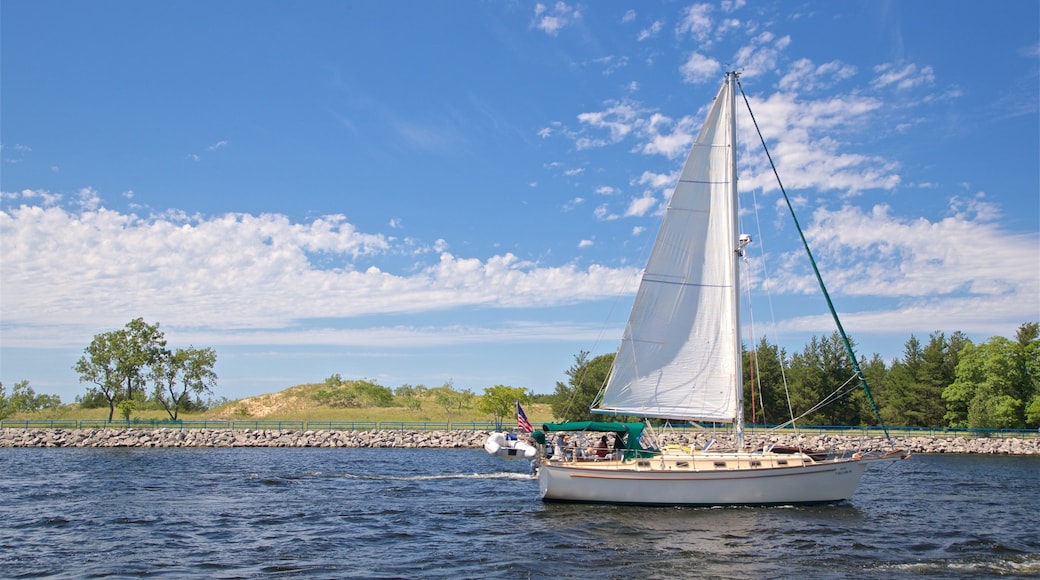 Muskegon which includes sailing