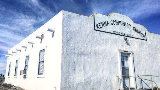 Kenna Community Church. Kenna, New Mexico. Rustic Old Church. Don't Blink.