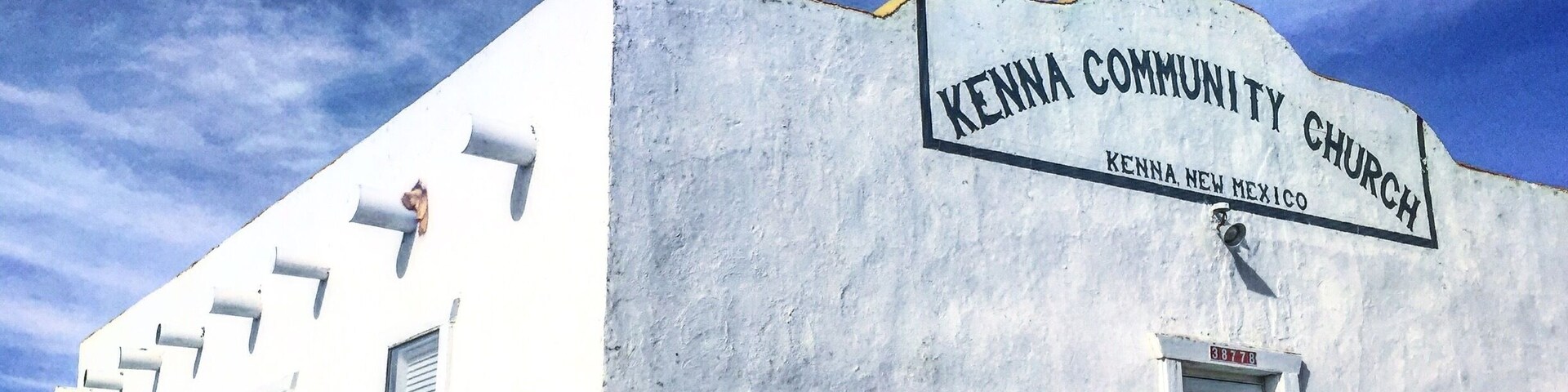 Kenna Community Church. Kenna, New Mexico. Rustic Old Church. Don't Blink.