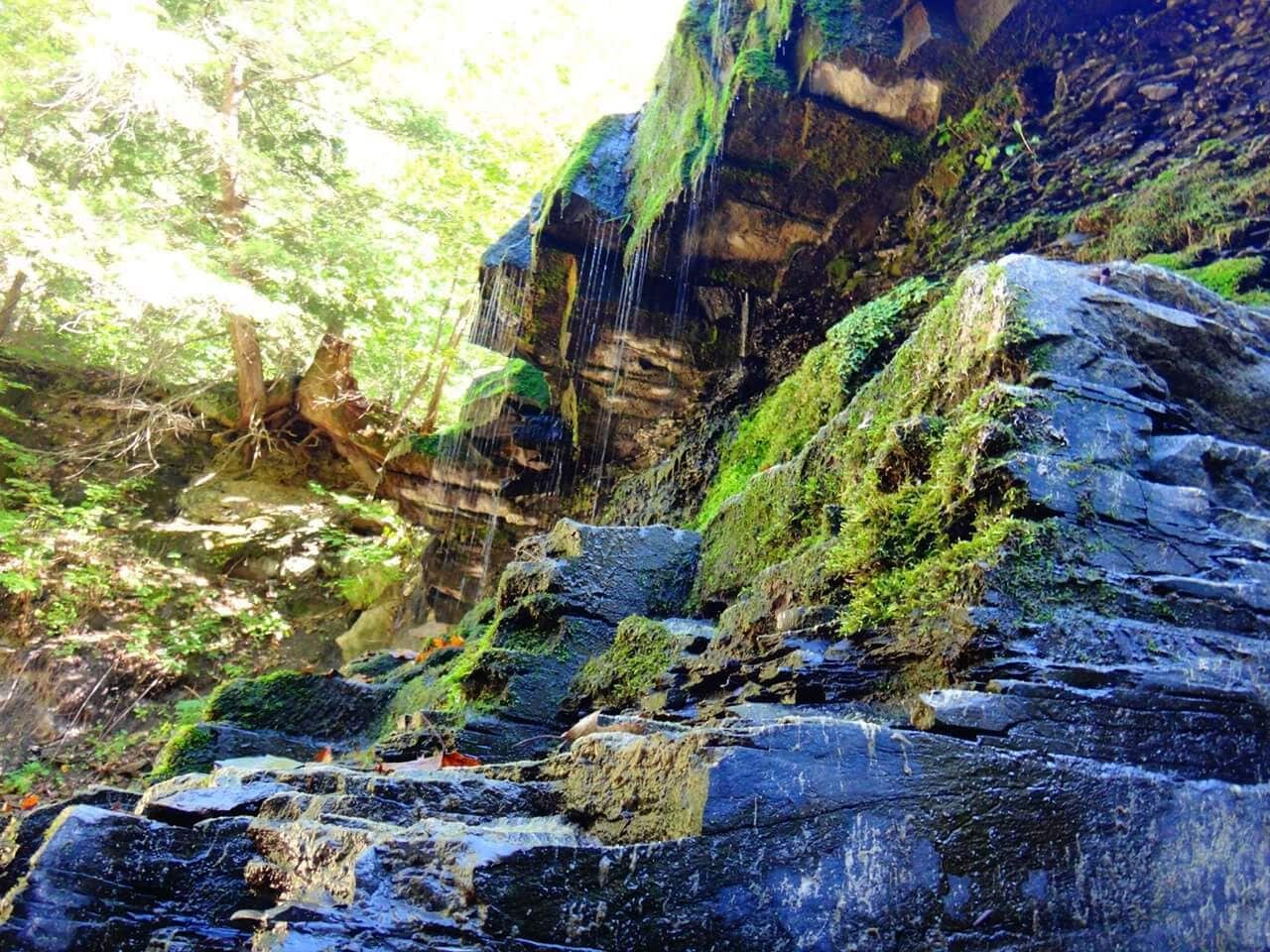 47-foot Yatesville Falls is also known as Buttermilk Falls.