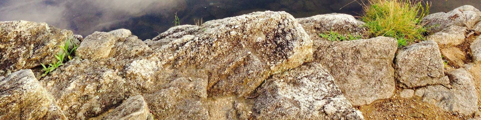 Pictures can be deceiving. Reflections on a lake while having lunch.