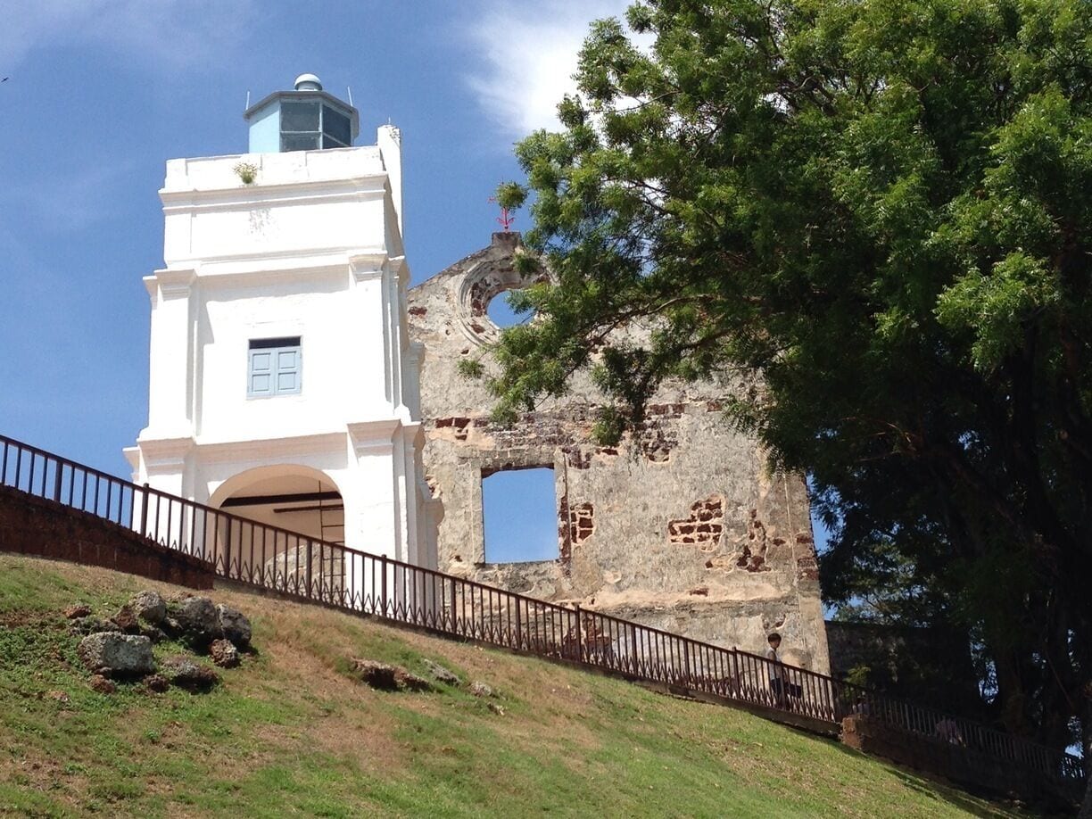 High atop the "bukit" or hill stands the ruins of St. Paul's church in Malacca. It gives a good Birdseye view of the town.