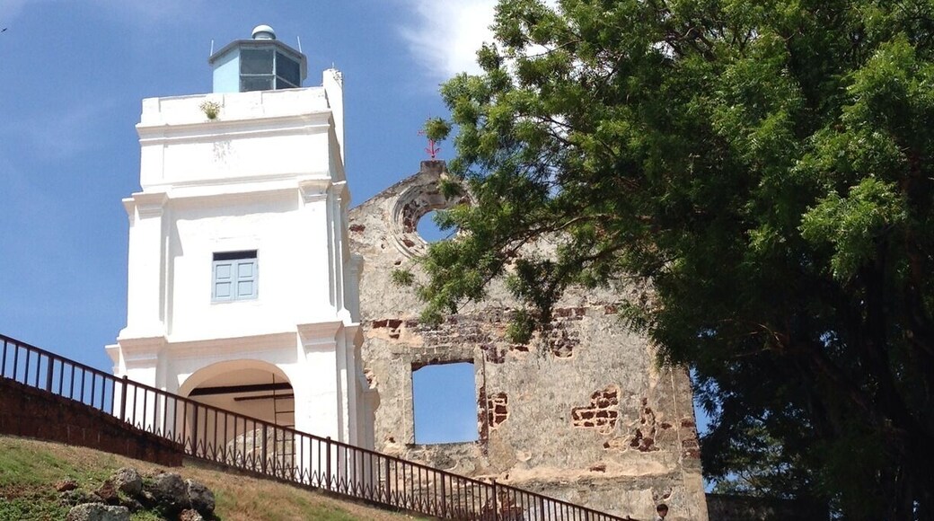High atop the "bukit" or hill stands the ruins of St. Paul's church in Malacca. It gives a good Birdseye view of the town.