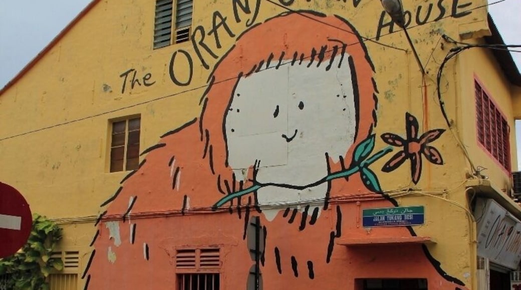 "THE ORANGUTAN HOUSE was established in 1992 as the studio-gallery of Charles CHAM in Malacca, Malaysia. Today, it is one of the most recognisable buildings in Malacca and a must-see for all who visit this World Heritage City." -- https://www.facebook.com/pages/THE-ORANGUTAN-HOUSE/270362069913