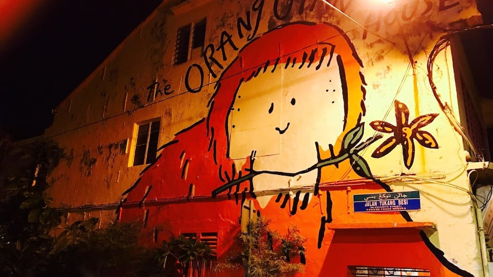 The world is a canvas: A few buildings like this, in Malacca were an artist's canvas...