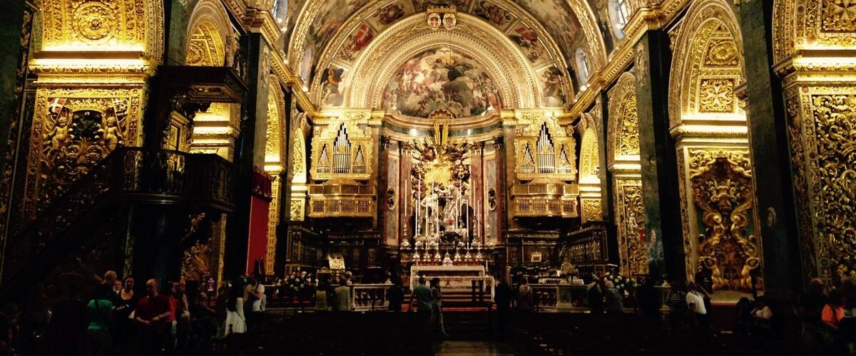 Baroque St John's Co-Cathedral, at Valletta, Malta