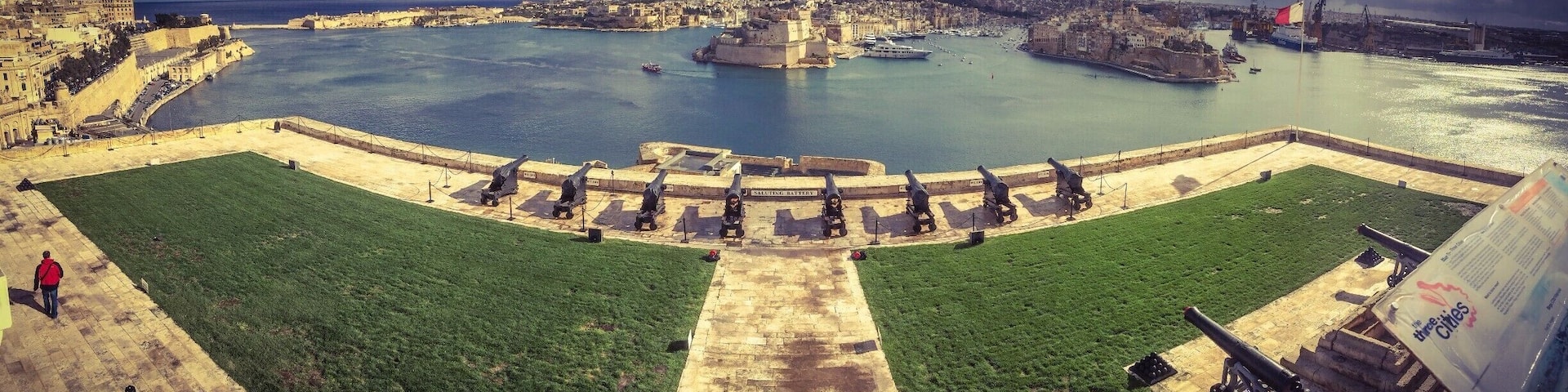 A public garden in Valletta with a view over the Grand Harbour, the location of the 1565 Great Siege when the Ottoman Empire tried, unsuccessfully, to invade Malta, then held by the Knights of St John. #Hometown #lifeatexpedia #history