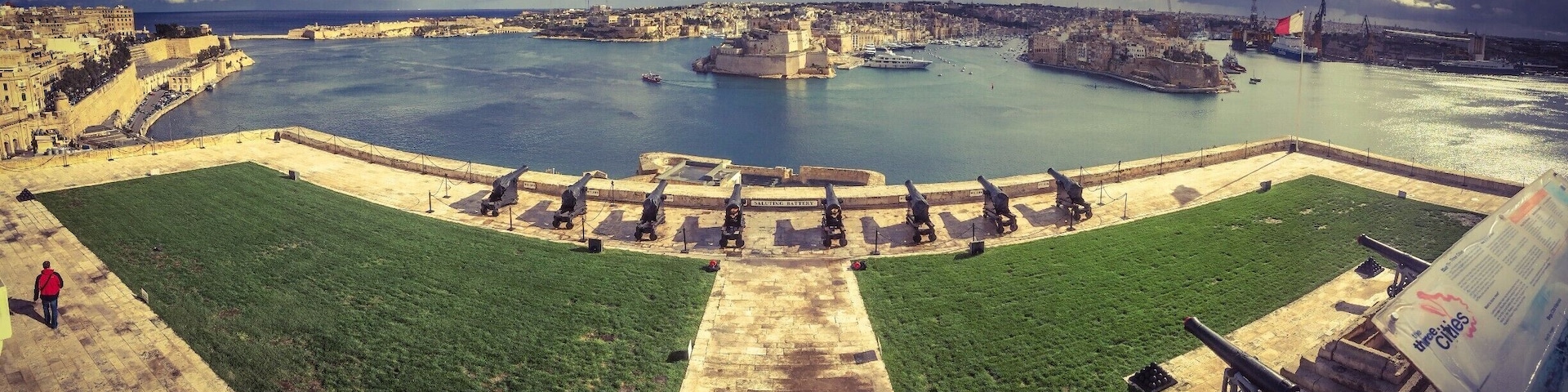 A public garden in Valletta with a view over the Grand Harbour, the location of the 1565 Great Siege when the Ottoman Empire tried, unsuccessfully, to invade Malta, then held by the Knights of St John. #Hometown #lifeatexpedia #history
