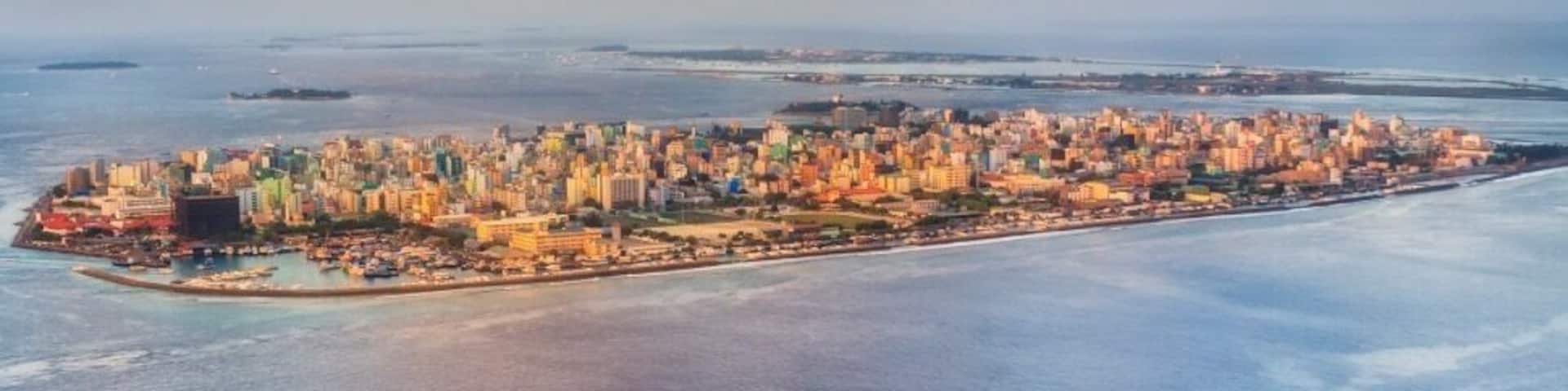 Good day! Today I am happy to share aerial view of the capital of Maldives - Male'
We lived there few years , but every time this view sounds like magic for me, it looks unbelievable - island just 5.8 sq km with population more then 100k.
Picture was taken from sea plane, while landing to the local airport
#maldives #male #aerial #ocean #island #blue