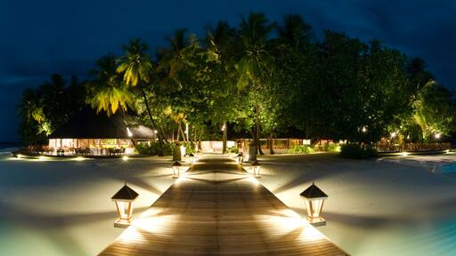 Ihuru Island panoramic view by night