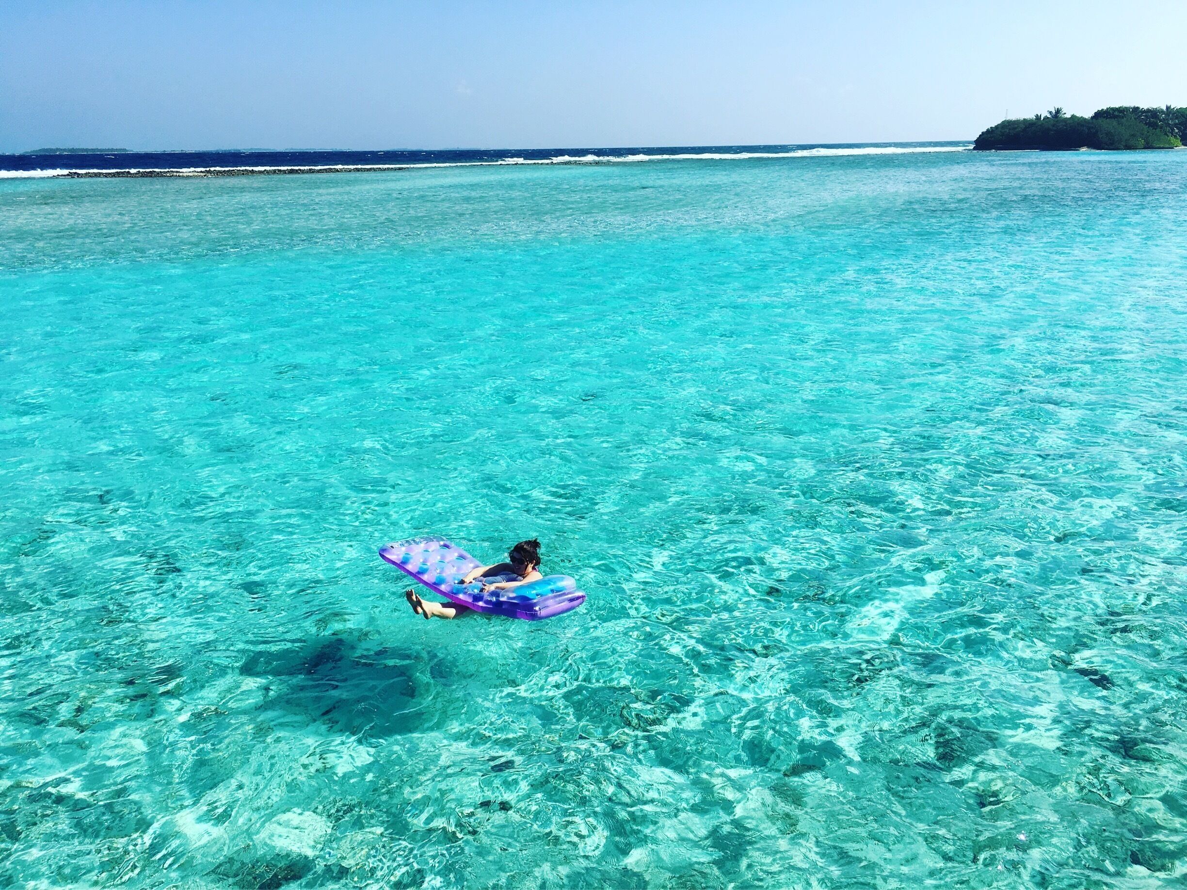 The Maldives is a luxurious island getaway! I just loved the crystal clear water 🌴