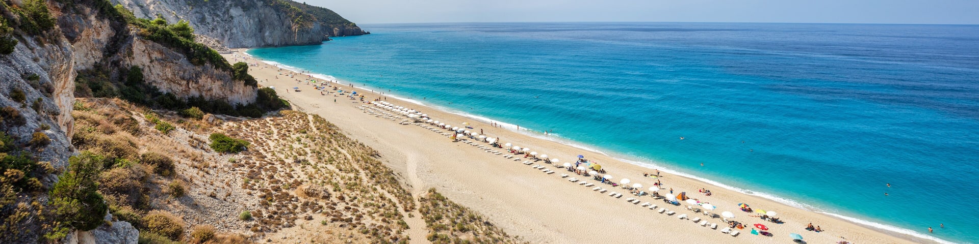 Milos beach on Lefkada island, Greece