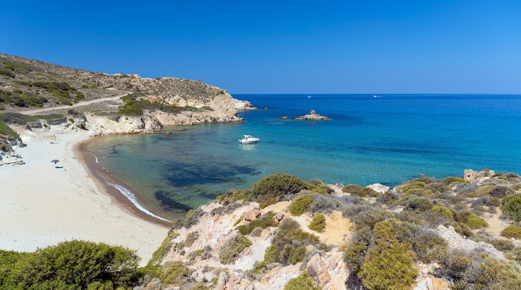 Ammoudaraki beach in Milos island, Cyclades, Greece.; Shutterstock ID 1308800284; Purchase Order: SP-2478; Order Number: Hotels.com Go Guides; Client/Licensee: Hotels.com Mohamad Najib; Job: Go Guides