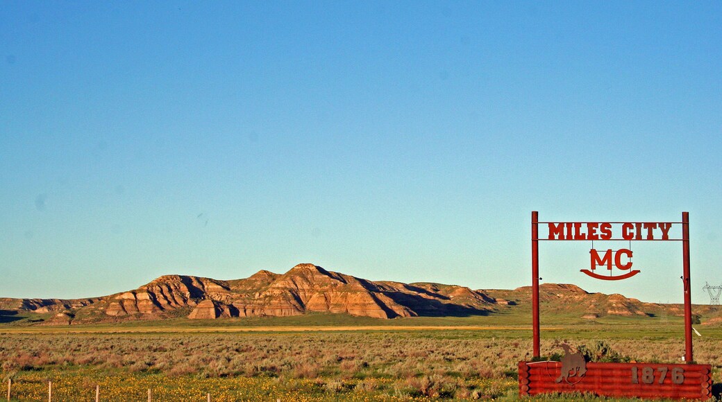 Sign for Community of Miles City Montana