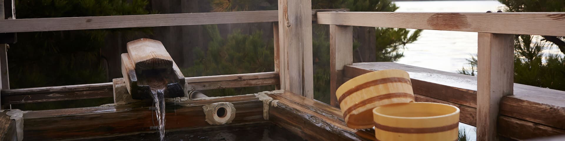 Japanese open air hot spring