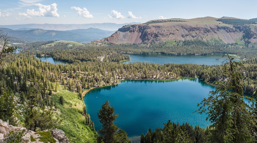 Overlooking Lake Mamie, Mary, and George with Twin Lakes in the distance, Mammoth Lakes, California