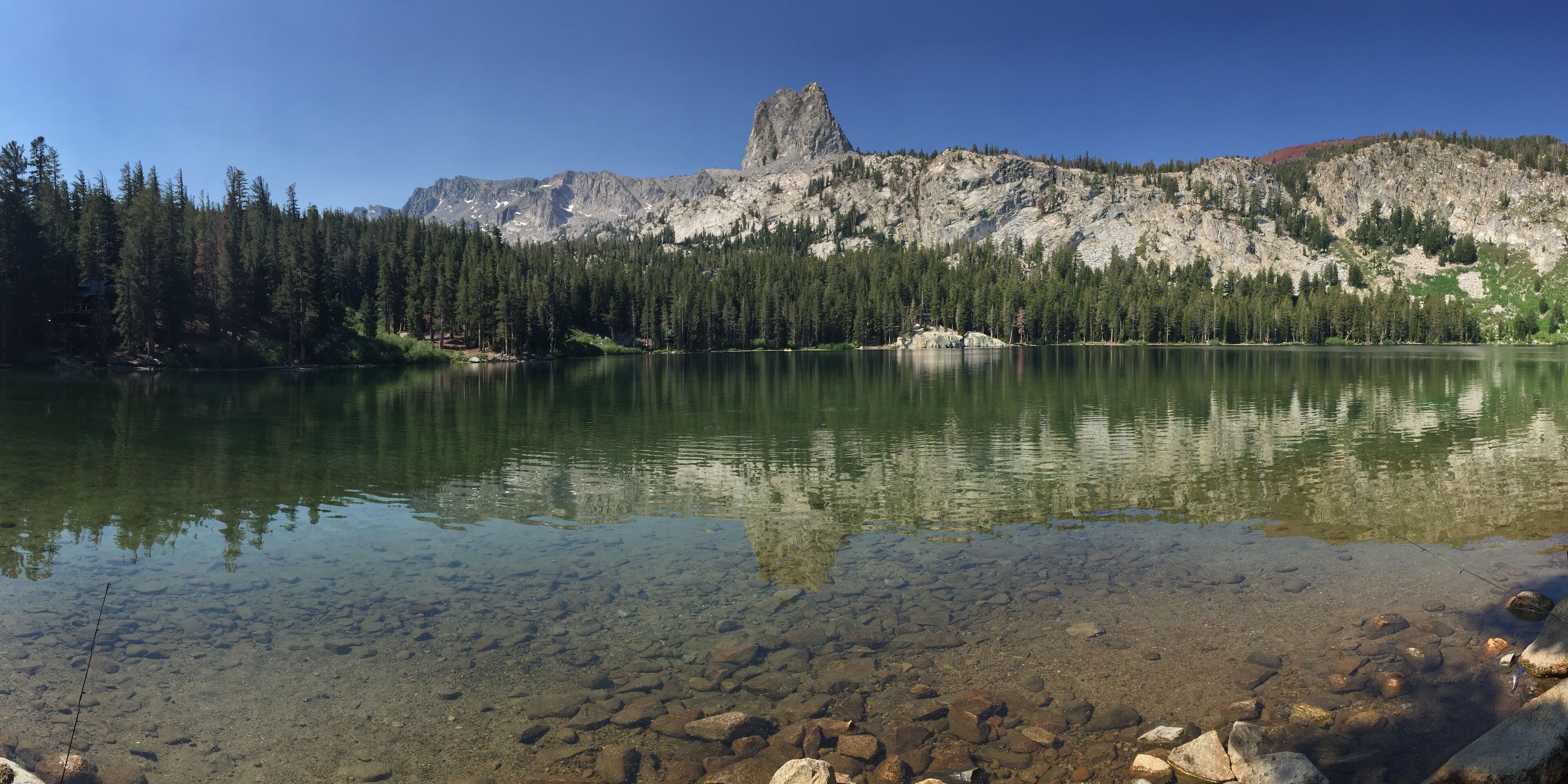 Fishing and taking in the beauty of nature. Can’t believe how clear the water is and how fresh the air is up
In the Sierras #adventure