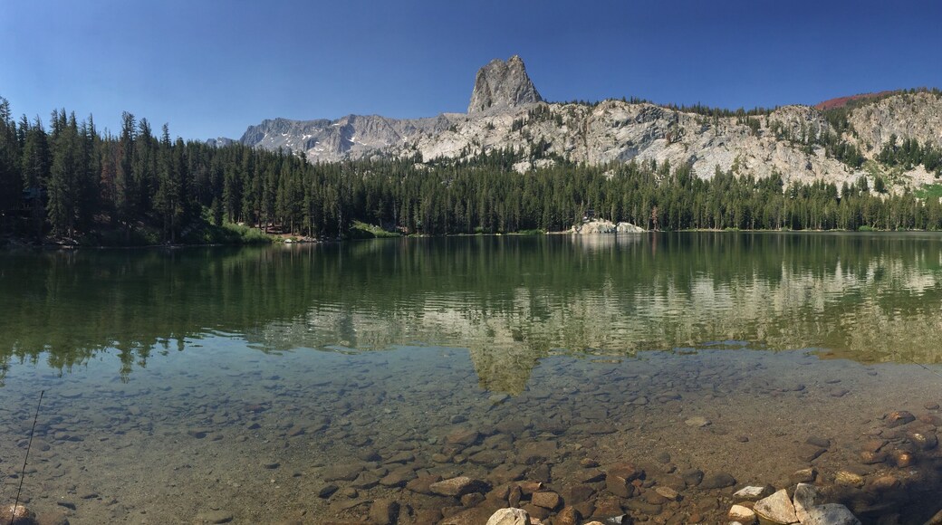 Fishing and taking in the beauty of nature. Can’t believe how clear the water is and how fresh the air is up
In the Sierras #adventure