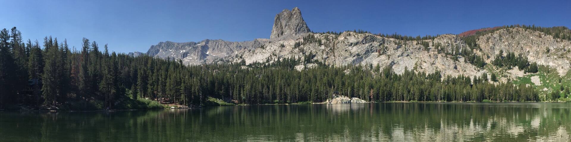 Fishing and taking in the beauty of nature. Can’t believe how clear the water is and how fresh the air is up
In the Sierras #adventure