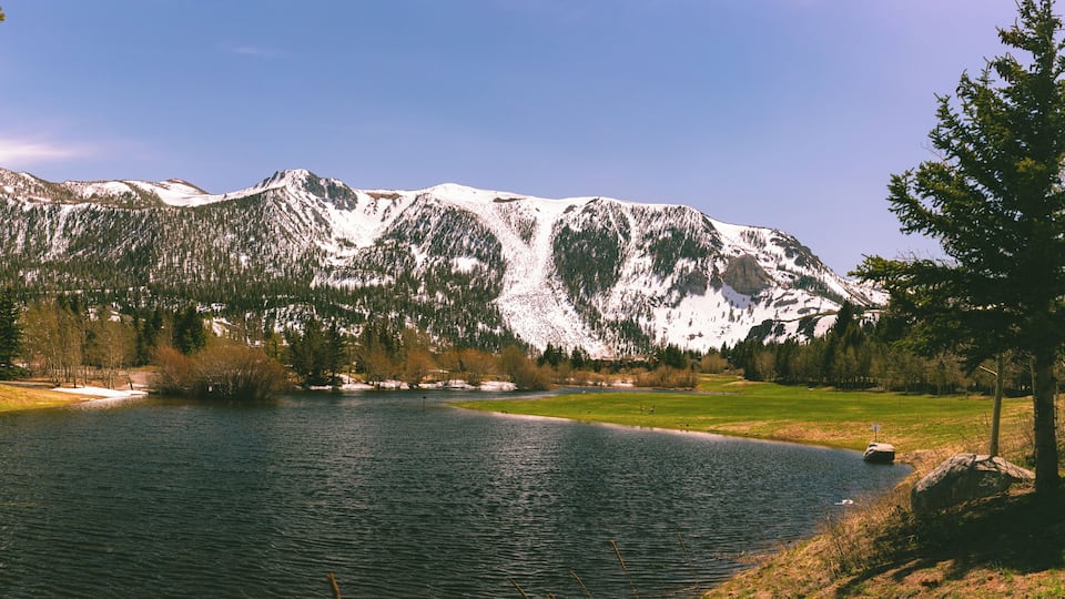 You know, snow was 10 feet deep just 2 miles away. Here it felt like a nice spring day.
