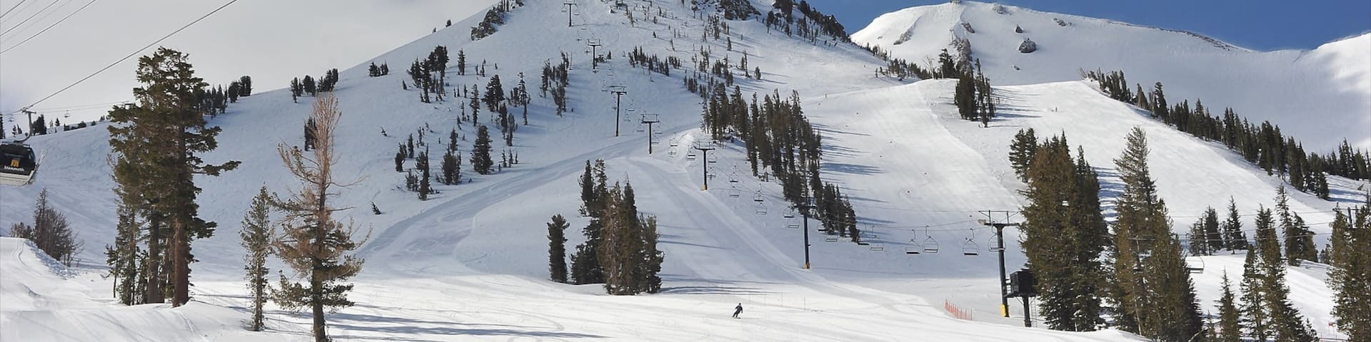 Central Interior California featuring a gondola, snow and mountains