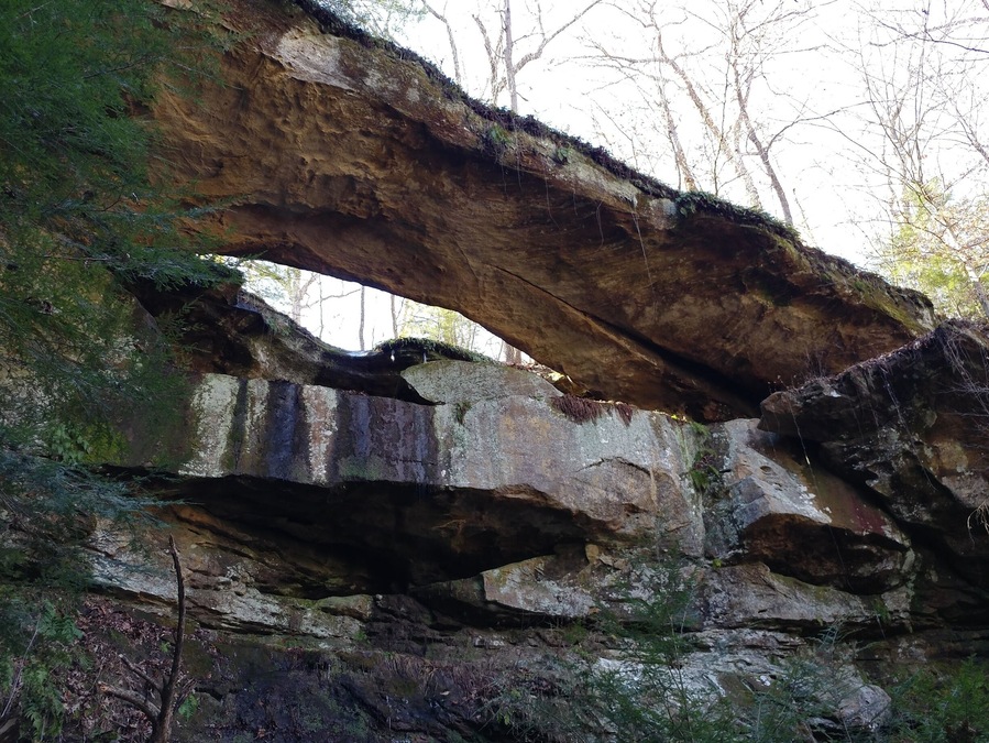 Ladd Natural Bridge is one of the most impressive natural arches in Ohio. The bridgespan is 40 feet long, 12 feet wide and 5 feet thick--strong enough to hold a vehicle.
In fact, it was once promoted as a tourist attraction that some visitors actually drove their cars over.
The arch is located in Cutler, OH inside a state nature preserve, however the preserve is surrounded by private property. So, in order to visit, the Ohio Department of Natural Resources must be contacted to obtain an access permit. (It's free!)
#FindingtheUniverse