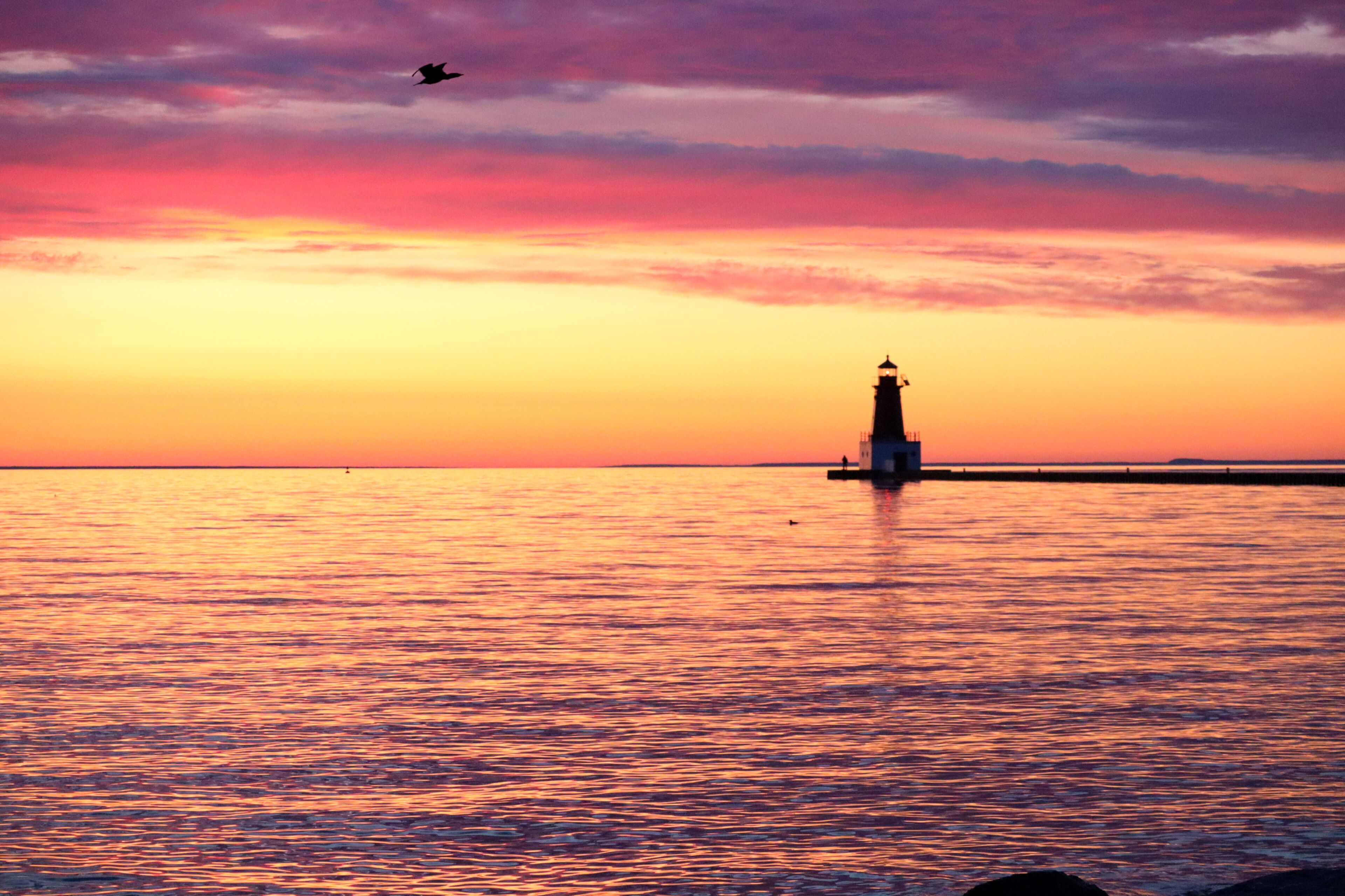 Lake Michigan Lighthouse, North Pier LIghthouse in Menominee