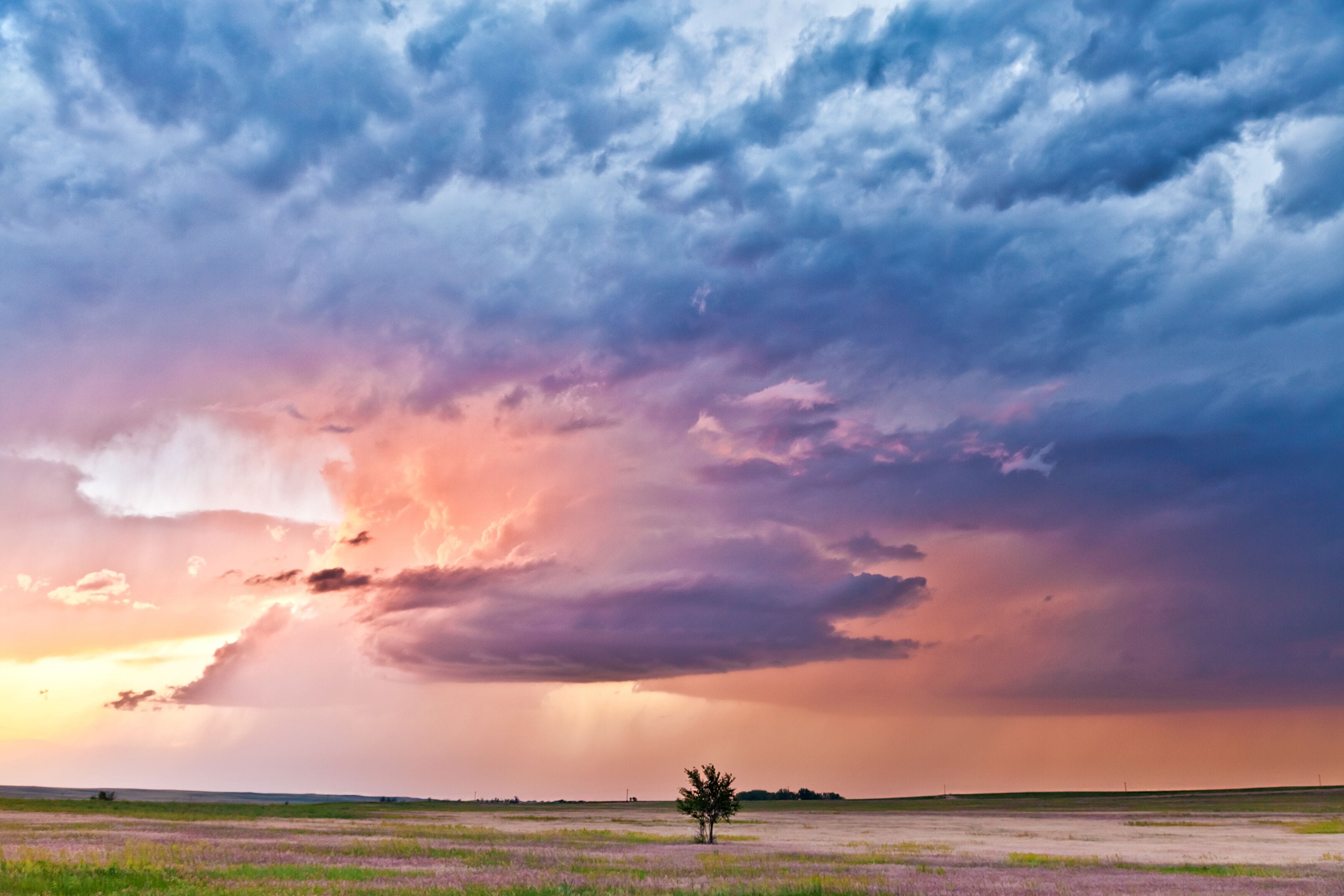 Beautiful heavy weather landscape