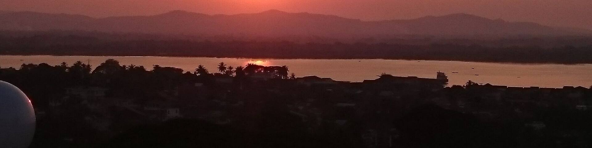 Watching the sunset across the river was one of the highlights of our time in Mawlamyine.