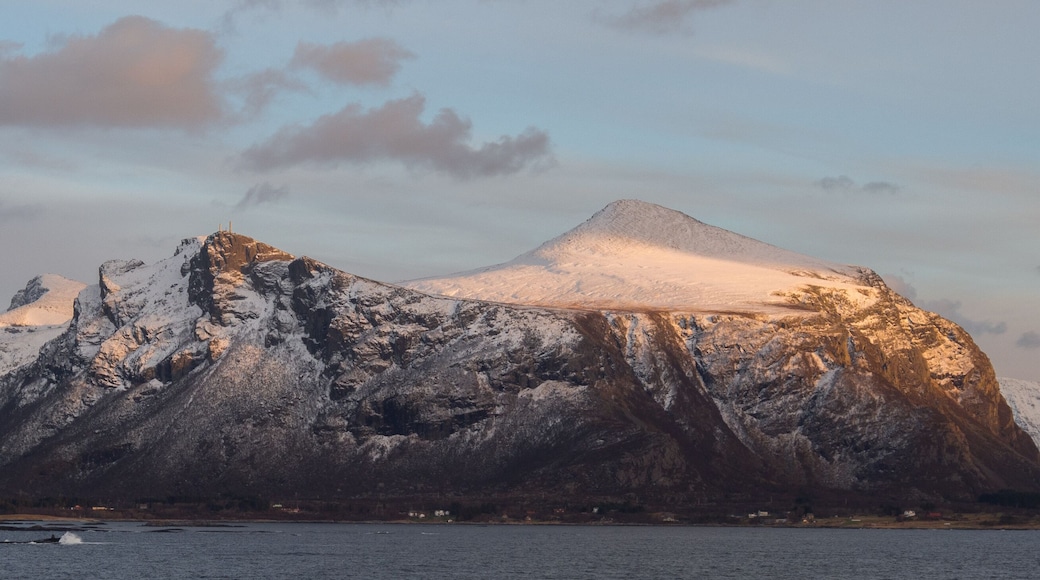 Sunset view on a mountain fjord near Molde in Norway