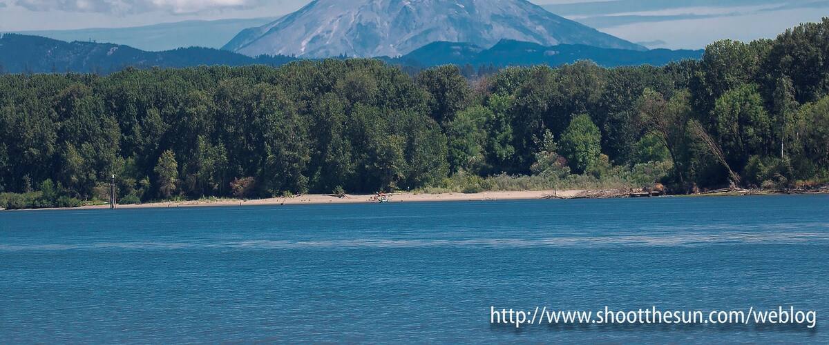 This second view of Mt. Saint Helens comes at a point around half-way to the lighthouse. The trail is a 6.8 mile out-and-back trek, so this comes at about 1.75 miles in.