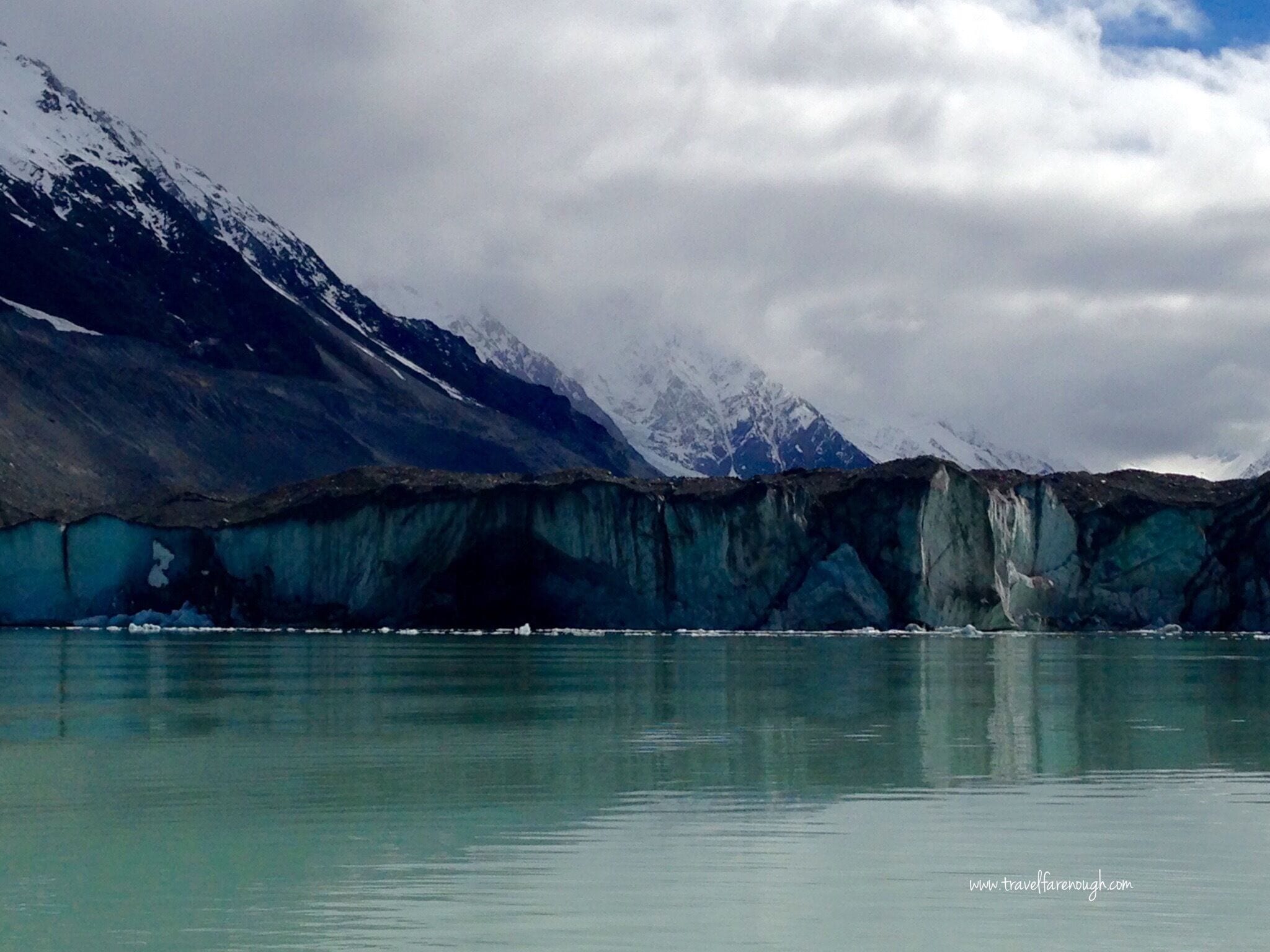 We joined Glacier Explorers for a cruise on the Tasman Terminal. The tour leaves from Mount Cook Village. This cruise was a first hand eye opener to see the effects of global warming. Breathtaking (and chilly!!)