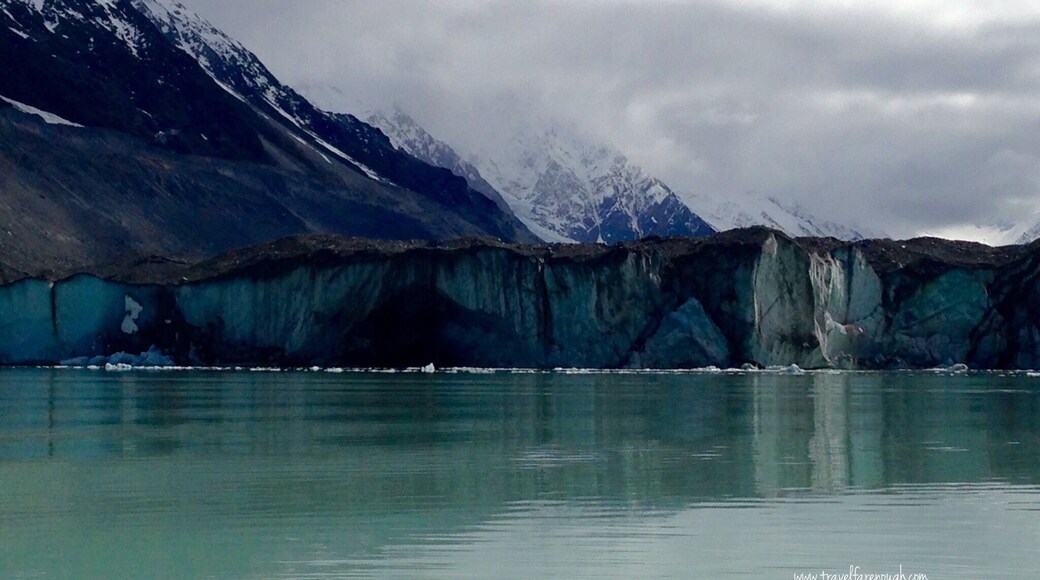 We joined Glacier Explorers for a cruise on the Tasman Terminal. The tour leaves from Mount Cook Village. This cruise was a first hand eye opener to see the effects of global warming. Breathtaking (and chilly!!)