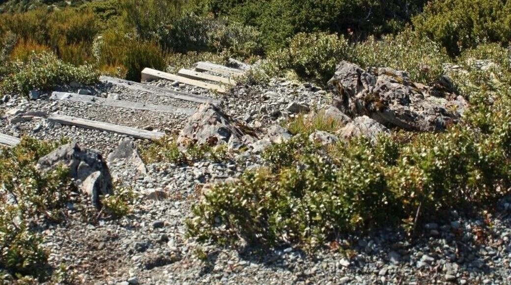 View of Mt. Cook Village from the Red Tarns Track.