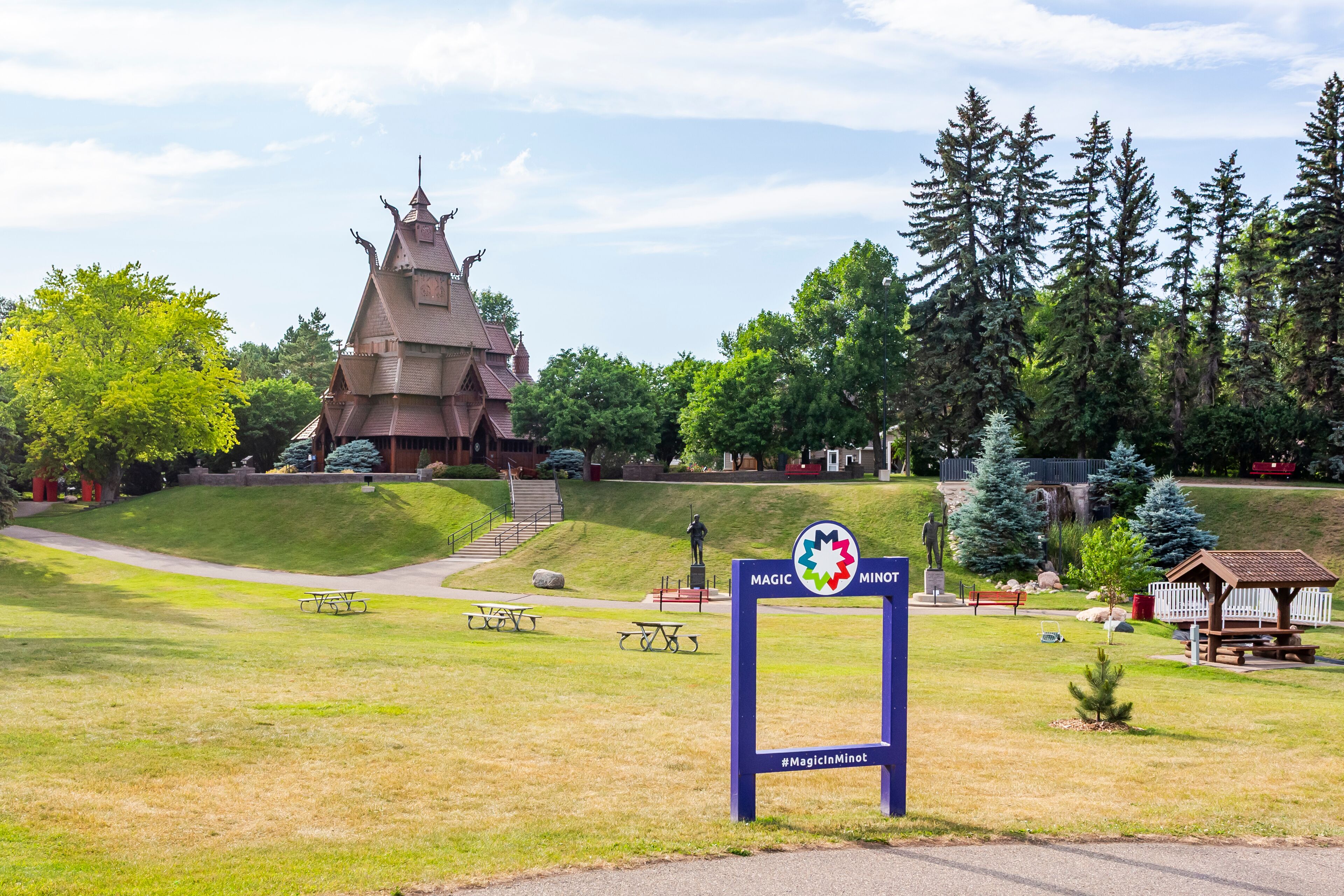 View of the Scandinavian Heritage Center in Minot, North Dakota