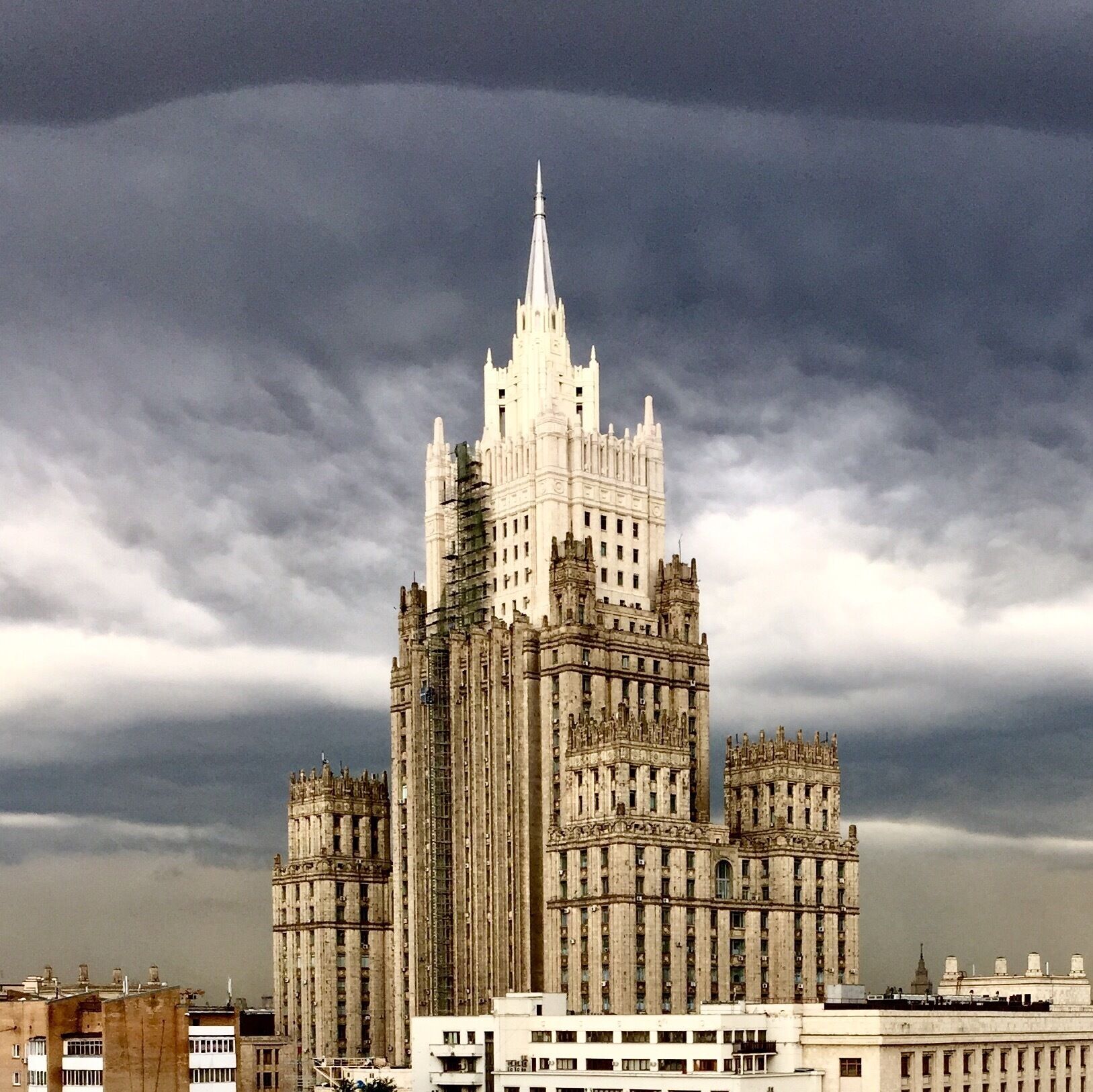 The Ministry of Foreign affairs, built in 1948-53 is one of the Stalinist "Seven Sisters" skyscrapers (height 172 m).