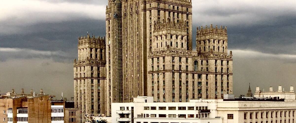 The Ministry of Foreign affairs, built in 1948-53 is one of the Stalinist "Seven Sisters" skyscrapers (height 172 m).