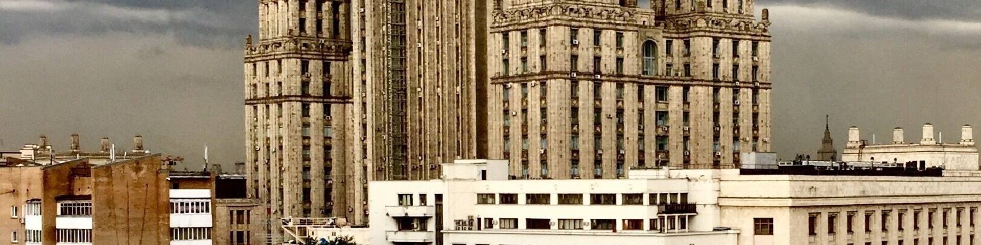 The Ministry of Foreign affairs, built in 1948-53 is one of the Stalinist "Seven Sisters" skyscrapers (height 172 m).