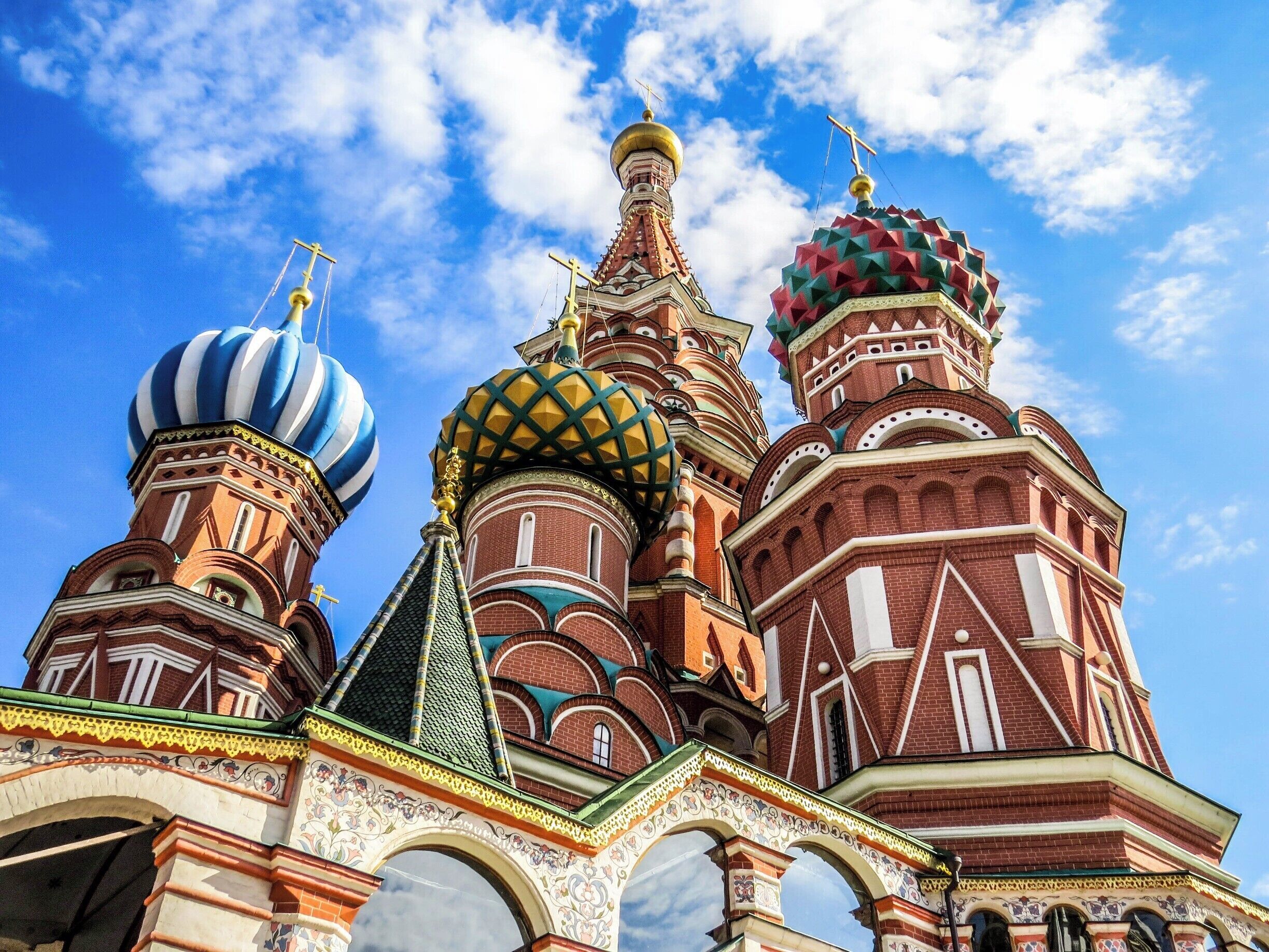 The Saint Basil's Cathedral in Red Square, Moscow, Russia. It is also known as The Cathedral of Vasily the Blessed. The building, now a museum, is officially known as the Cathedral of the Intercession of the Most Holy Theotokos on the Moat or Pokrovsky Cathedral. It was built from 1555–1561 on orders from Ivan the Terrible and commemorates the capture of Kazan and Astrakhan.