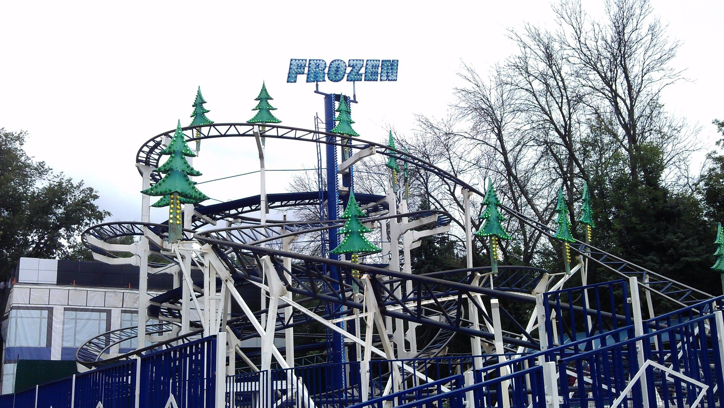 Attrapark amusement park in Moscow featuring a classic Schwarzkopf City Jet roller coaster.