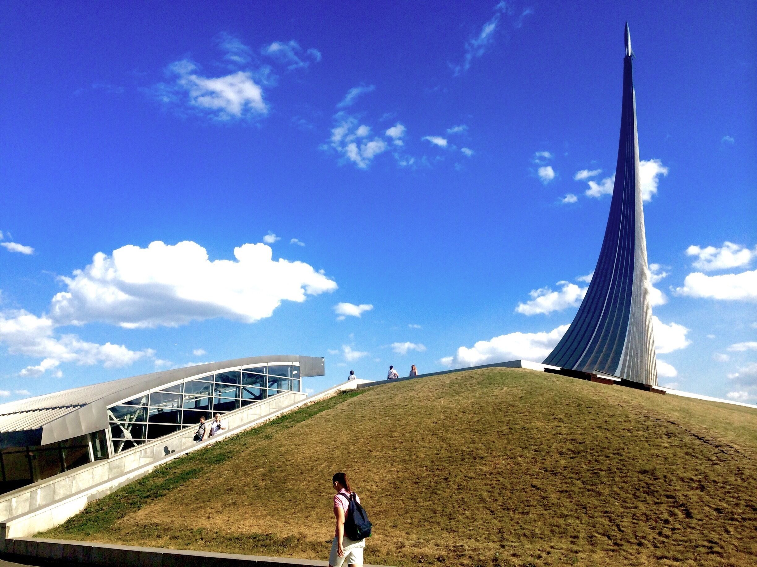 Aerospace Museum in VDNKh. It was closed when I went there... CLOSED ON MONDAYS. But that titanium structure was very unique. 