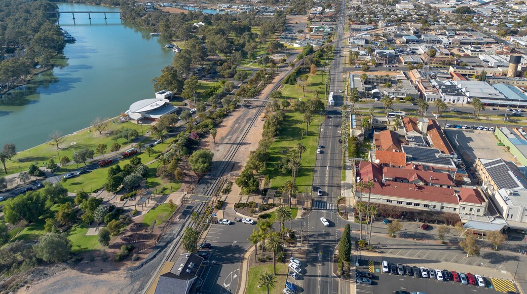 City of Mildura and the Murray River. Victoria. Australia.