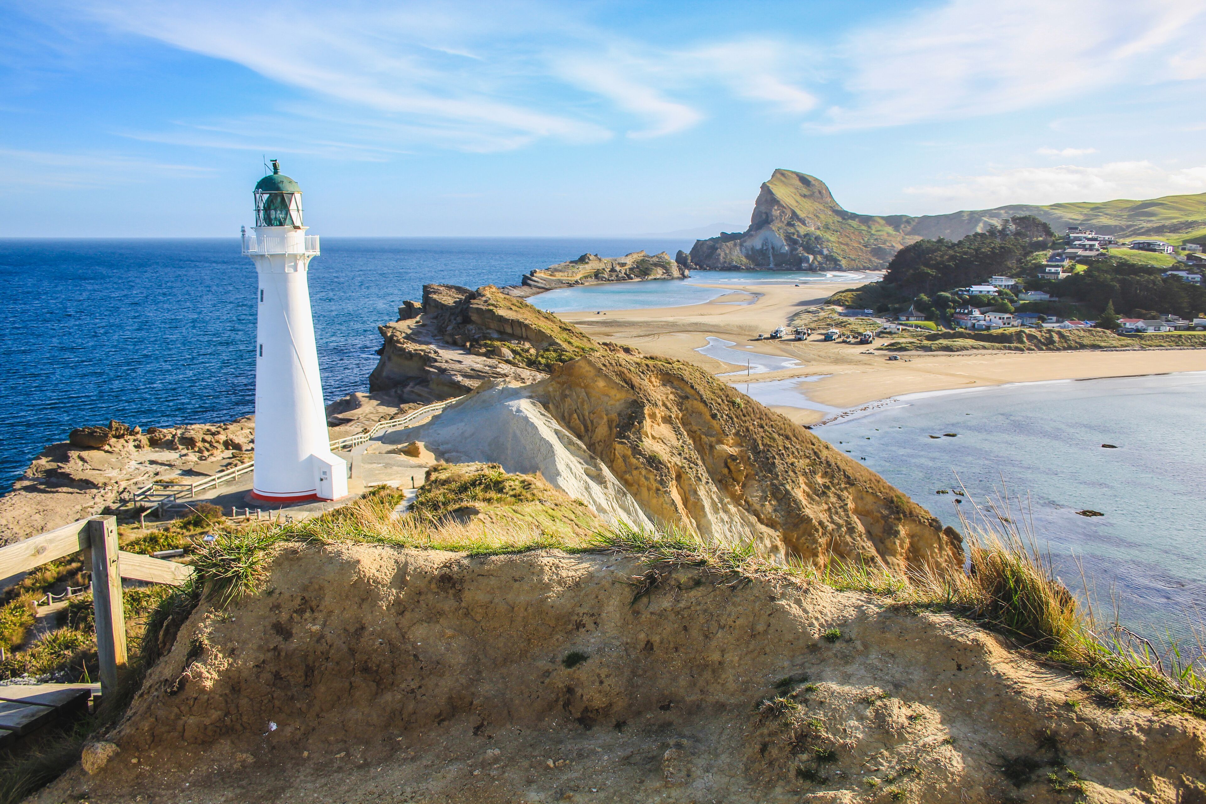 Castlepoint lighthouse, North Island, New Zealand