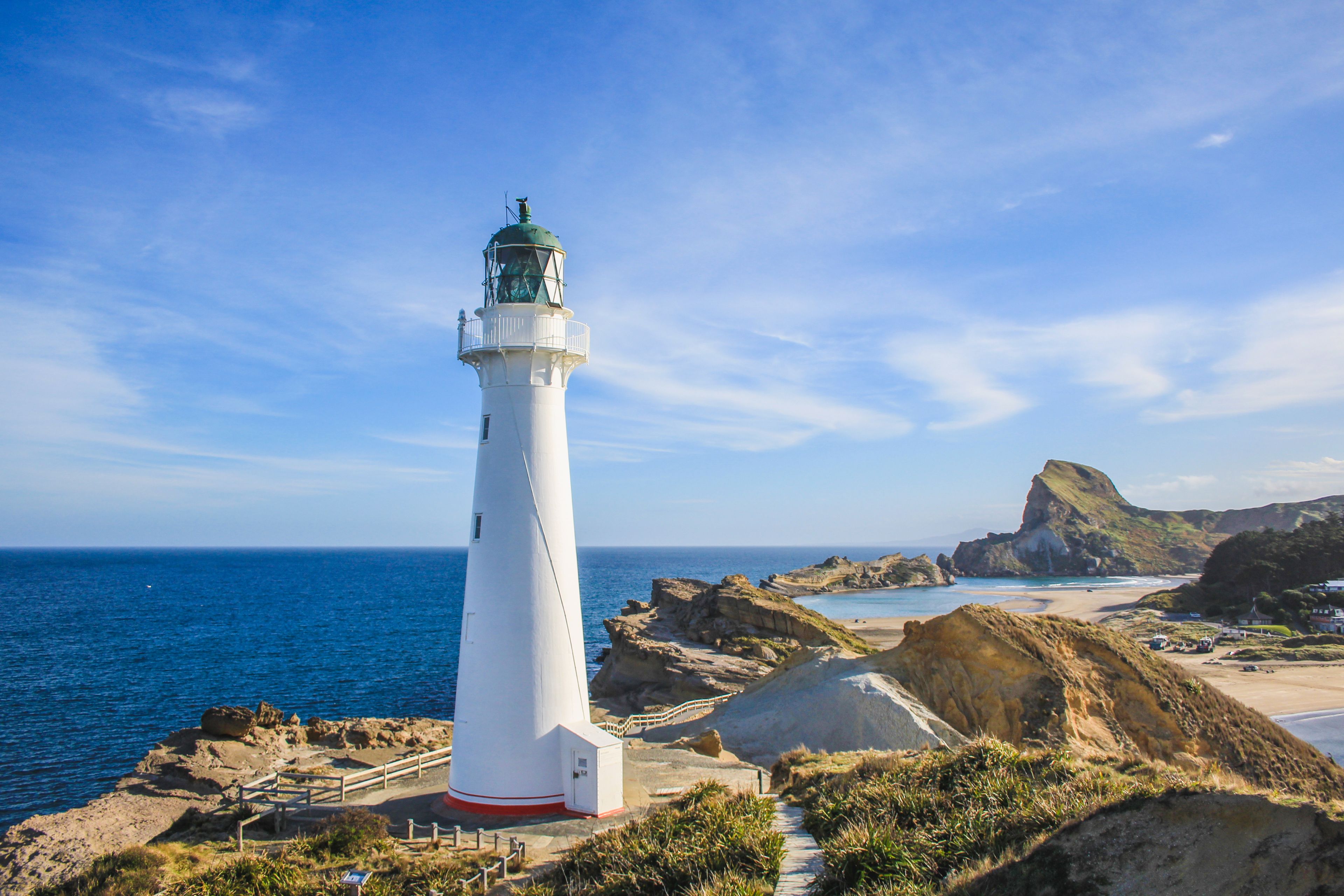 Castlepoint lighthouse, North Island, New Zealand